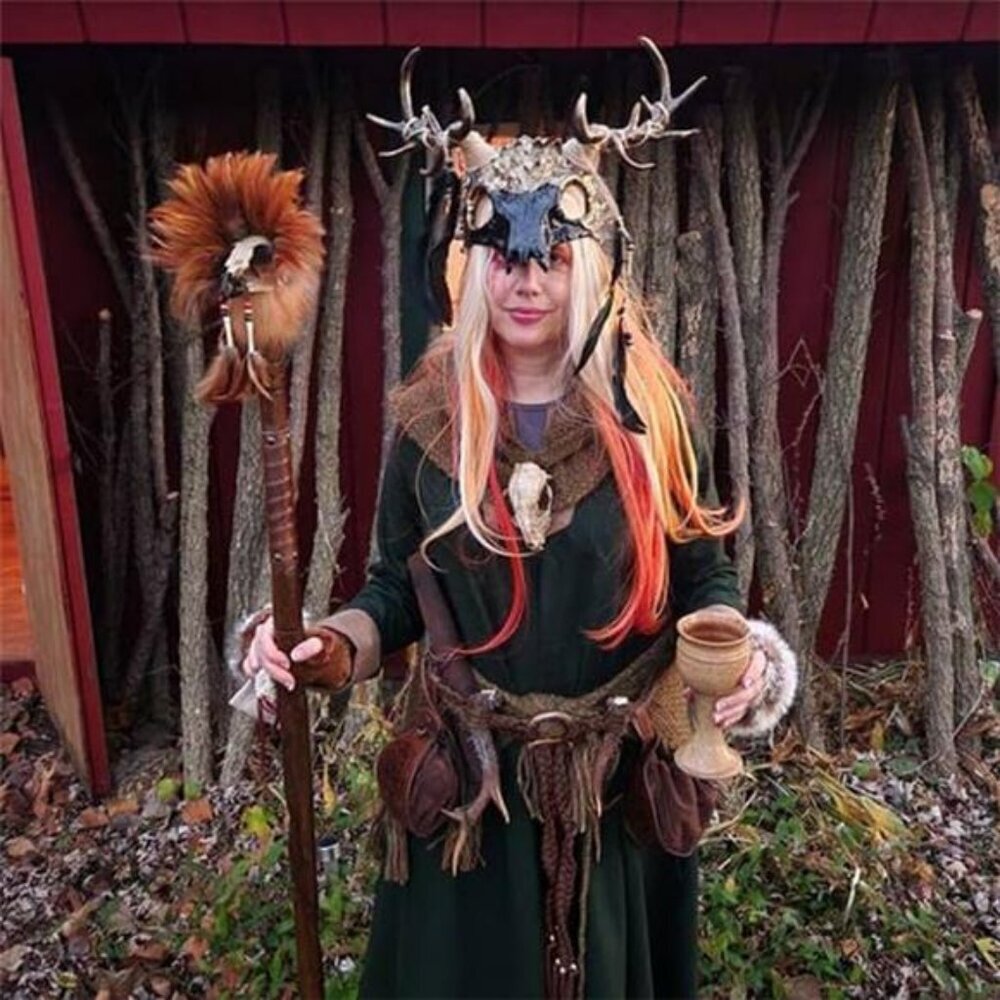 LVOW Viking Troll Cross Rope Belt Norse Witch Costume Pagan Medieval Accessory - Picture 7 of 8
